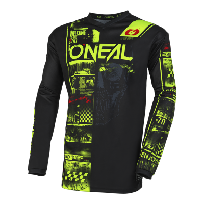 Μπλούζα μηχανής motocross O'NEAL ELEMENT ATTACK V.23 BLACK/NEON YELLOW